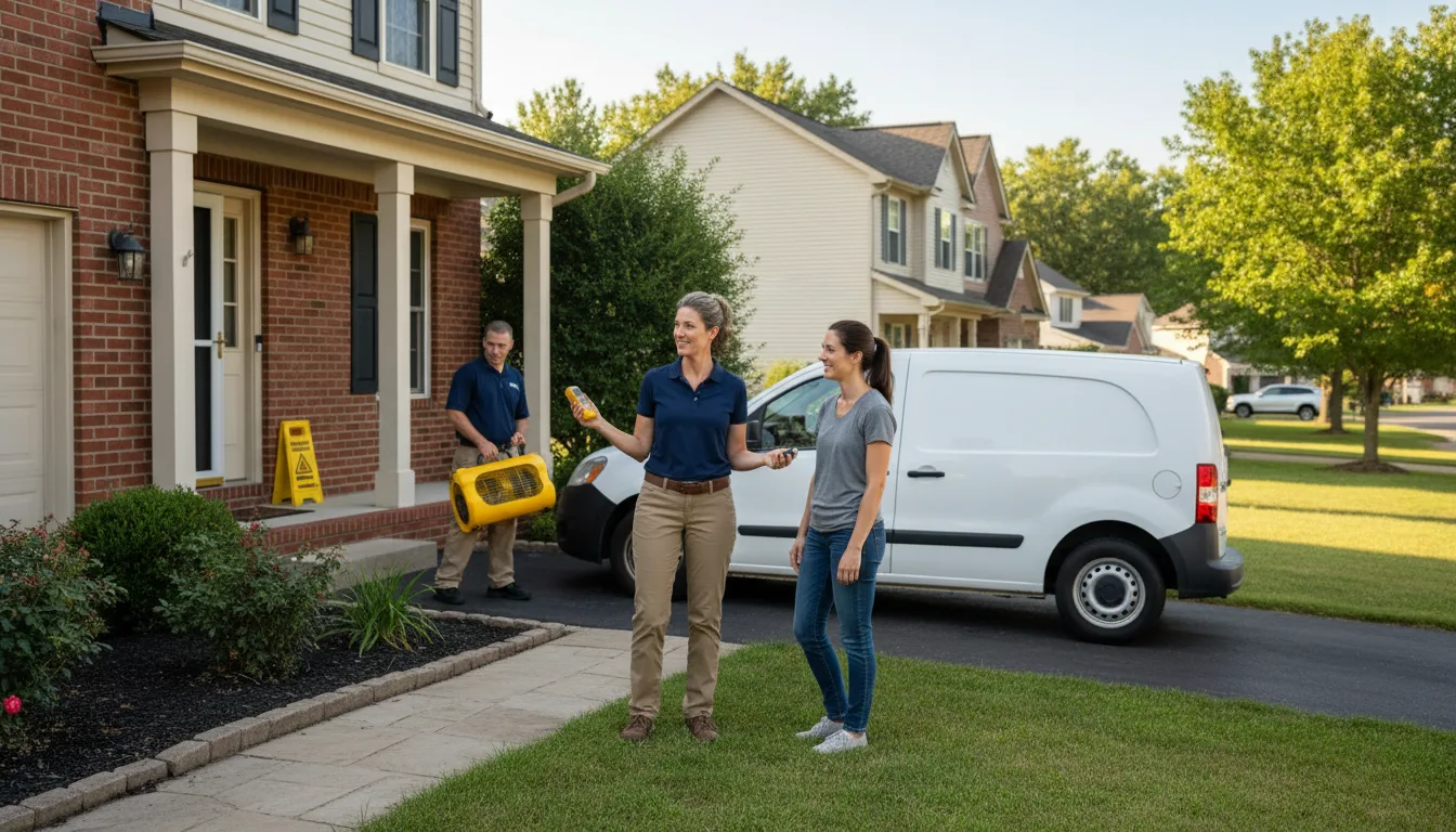 Residential water damage restoration in Brownfield, PA